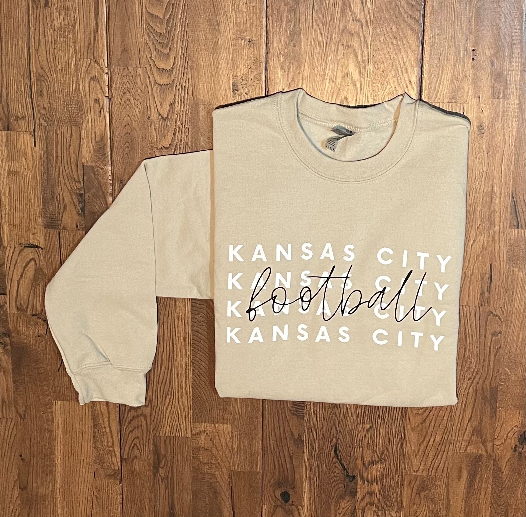 Kansas City Football Sweatshirt Kansas City Football Crewneck Sweatshirt  Kansas City Missouri Football Sweatshirt